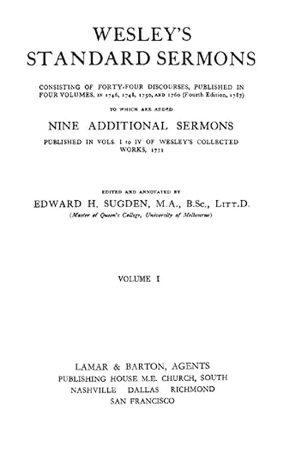 John Wesley’s Standard Sermons